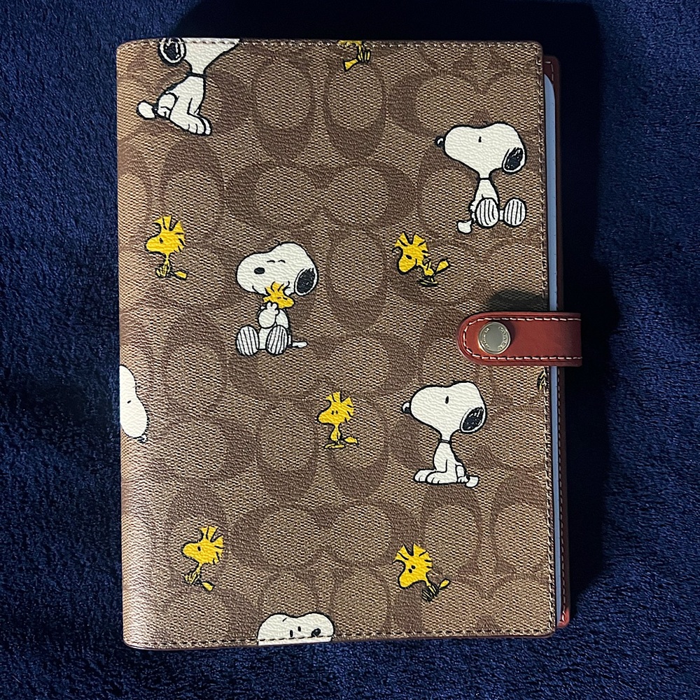 Snoopy Notebook In Signature Canvas peanutsxcoach